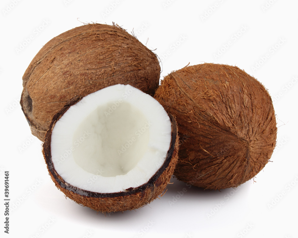 Coconut in closeup Coconut in closeup