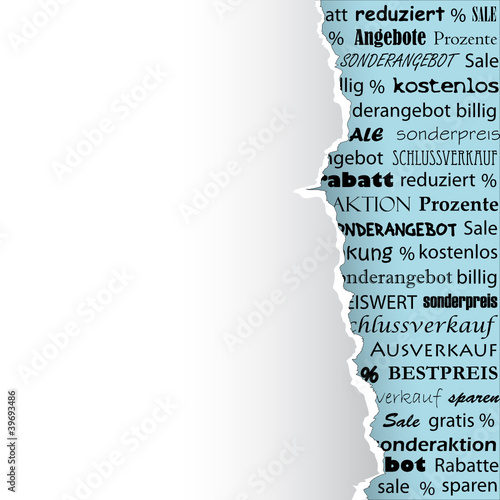 Werbung für Angebote