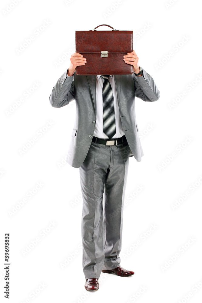 Young businessman who is afraid of anything Young businessman who is afraid of anything