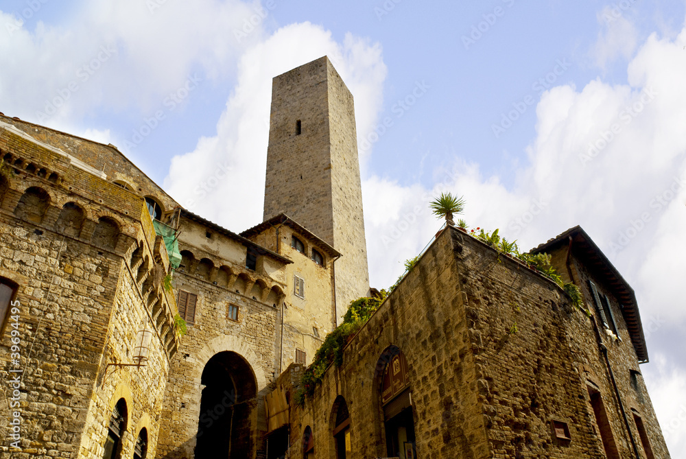 Medieval Tower in San Gimignano Italy Medieval Tower in San Gimignano Italy