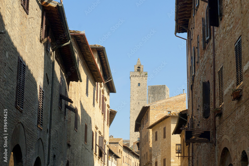 Towers in San Gimignano Tuscany Italy