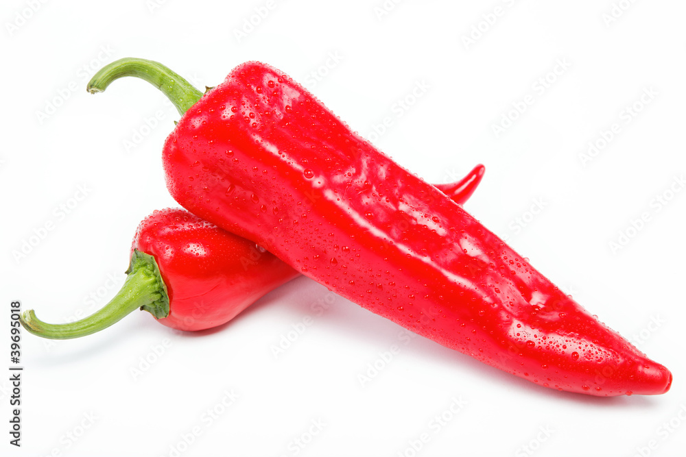 Healthy food. Fresh vegetables. Peppers on a white background.