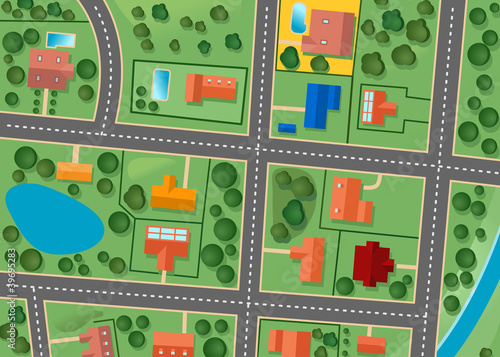 Map of suburb district