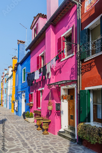 Colorful houses Burano. Italy