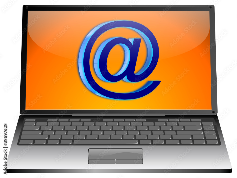 Laptop mit E-Mail Laptop mit E-Mail