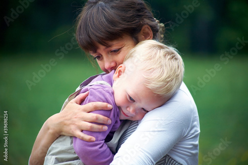 Obraz na płótnie mother with child w salonie