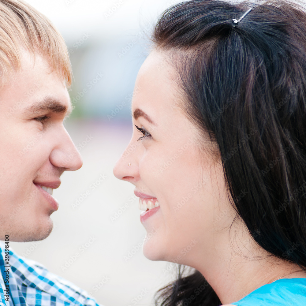 Portrait of a beautiful young happy smiling couple Portrait of a beautiful young happy smiling couple