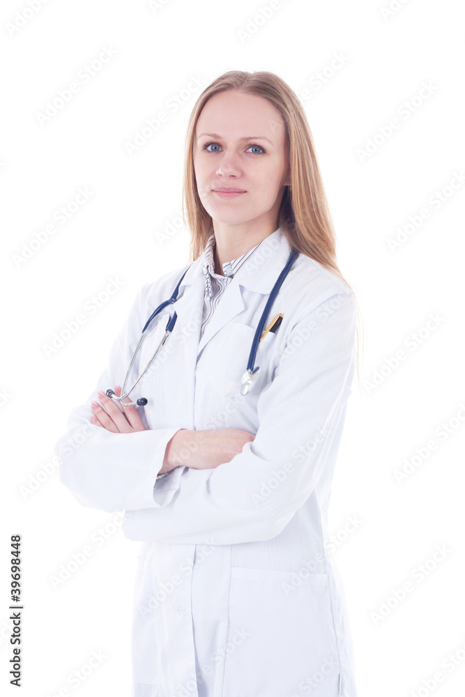 Beautiful young doctor with stethoscope Beautiful young doctor with stethoscope