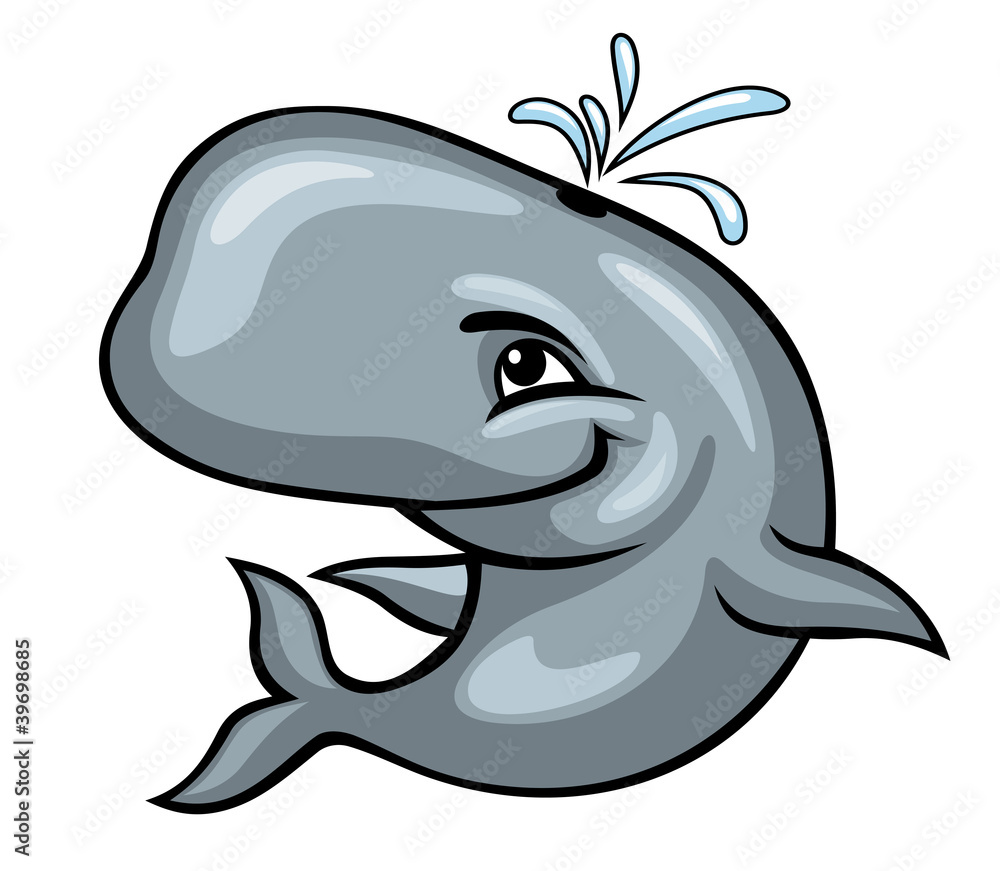 Fototapeta premium Cute sperm whale