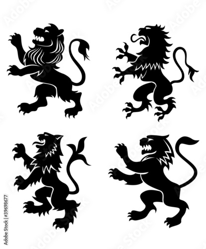 Royal heraldic lions