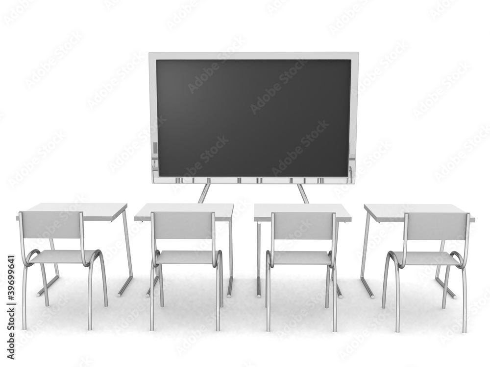 3D render of an empty classroom 3D render of an empty classroom