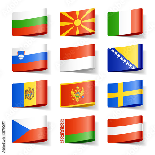 World flags. Europe.