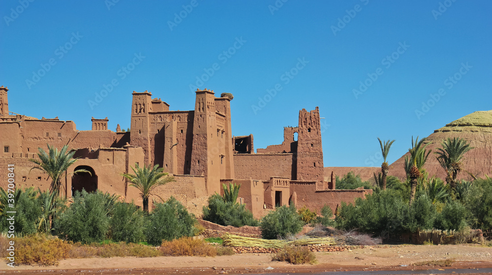 beautiful view on ancient kasbah Ait ben Haddou in Morocco