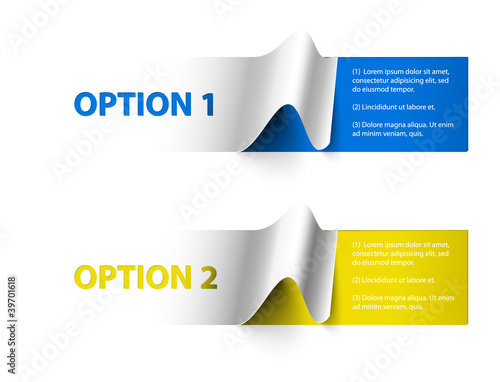 Set of Colorful Vector Sample option stickers