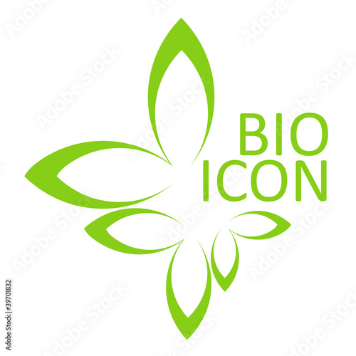 BIO icon. Ecological design element