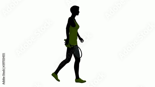 female tennis player with a tennis racke