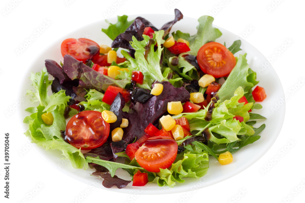 vegetable salad on the plate