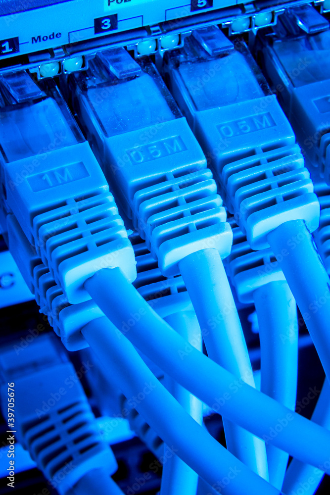 Fototapeta premium network cables