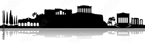Skyline Athen Akropolis Vektor