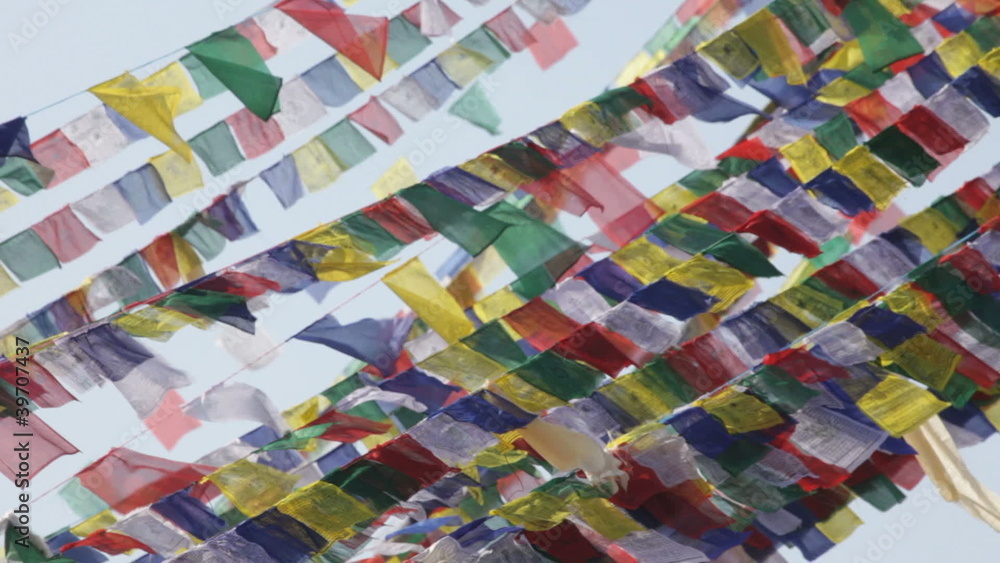 tibetan prayer flags Stock Video | Adobe Stock