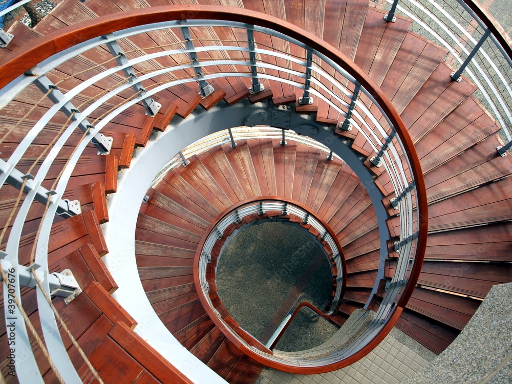 Spiraling Staircase Seen  From Above