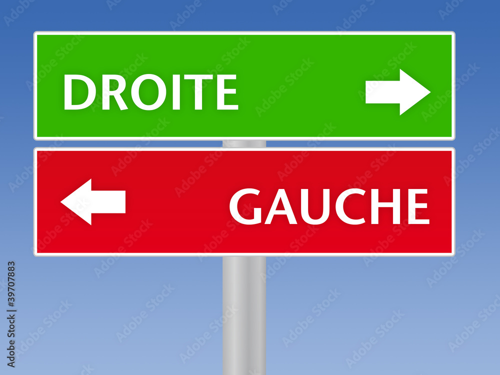 panneau direction droite / gauche Illustration Stock Adobe Stock
