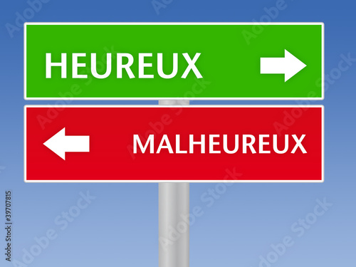 symbole: heureux / malheureux