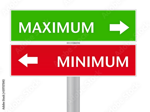 Naklejka panneau maximum / minimum