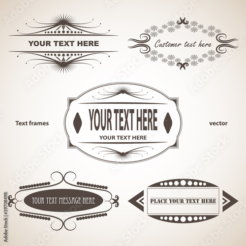Set of text frames