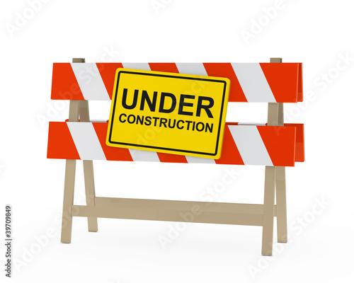 under construction barrier © Pixasquare