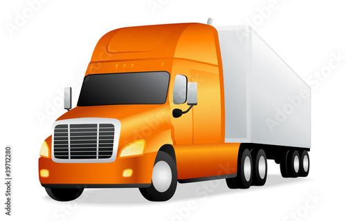 Truck. Vector illustration on white background