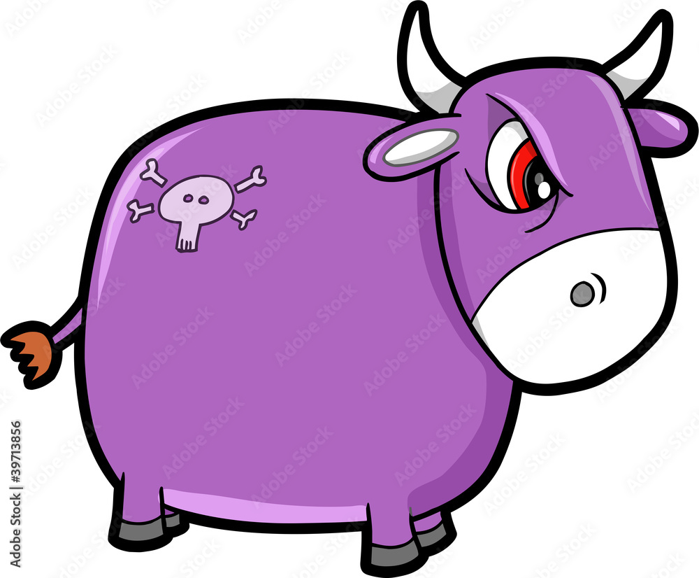 Mean Nasty Bull Cattle Animal Vector Illustration Art Mean Nasty Bull Cattle Animal Vector Illustration Art