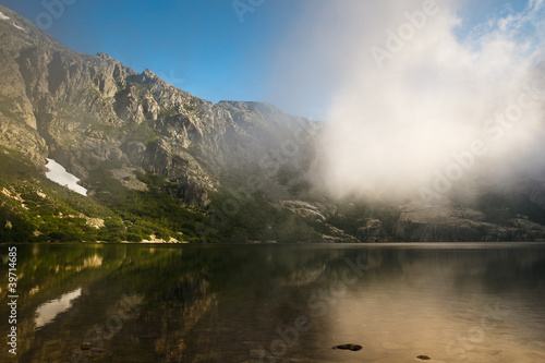 Alpine lake in Restonica Valley, Corsica, France