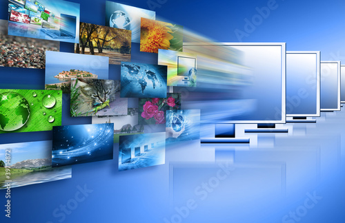 Television and internet production technology concept