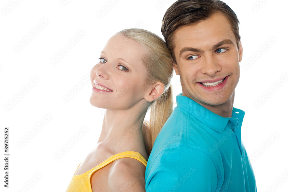 Beautiful young couple in love, posing Beautiful young couple in love, posing