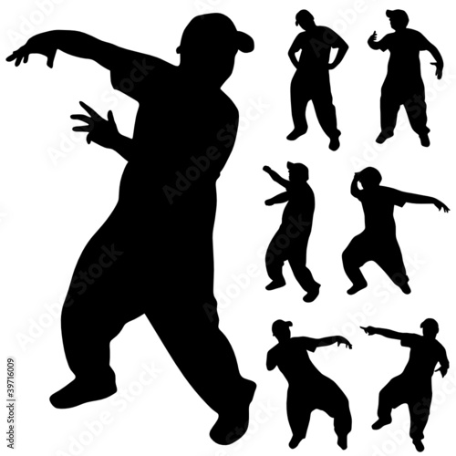 hip hop dancer silhouette