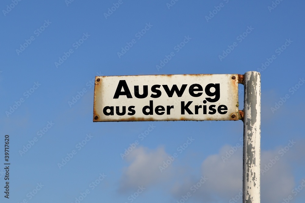 Fototapeta premium Ausweg aus der Krise