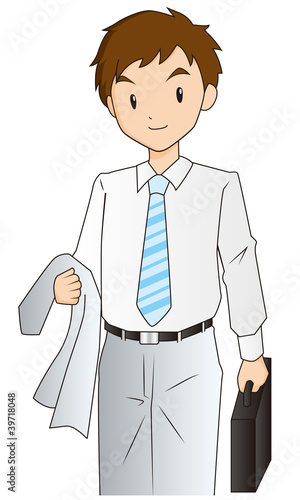 ビジネスマン　仕事帰り