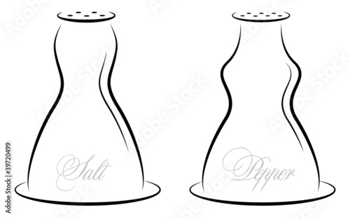 Antique salt and pepper