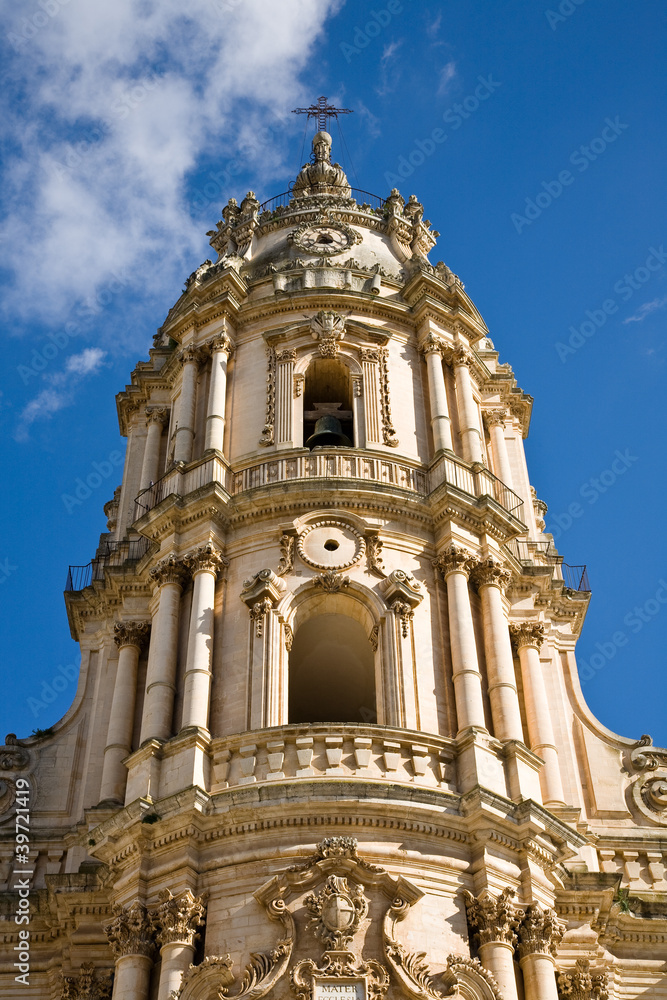 Cathedral Tower of Modica in Sicily