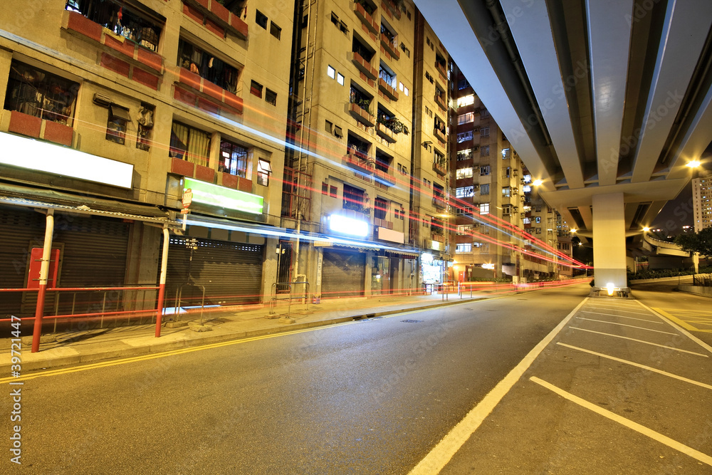 Fototapeta premium traffic in city at night
