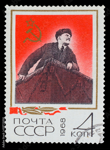 USSR - CIRCA 1968: A Stamp printed in USSR, shows Vladimir Ilyic photo