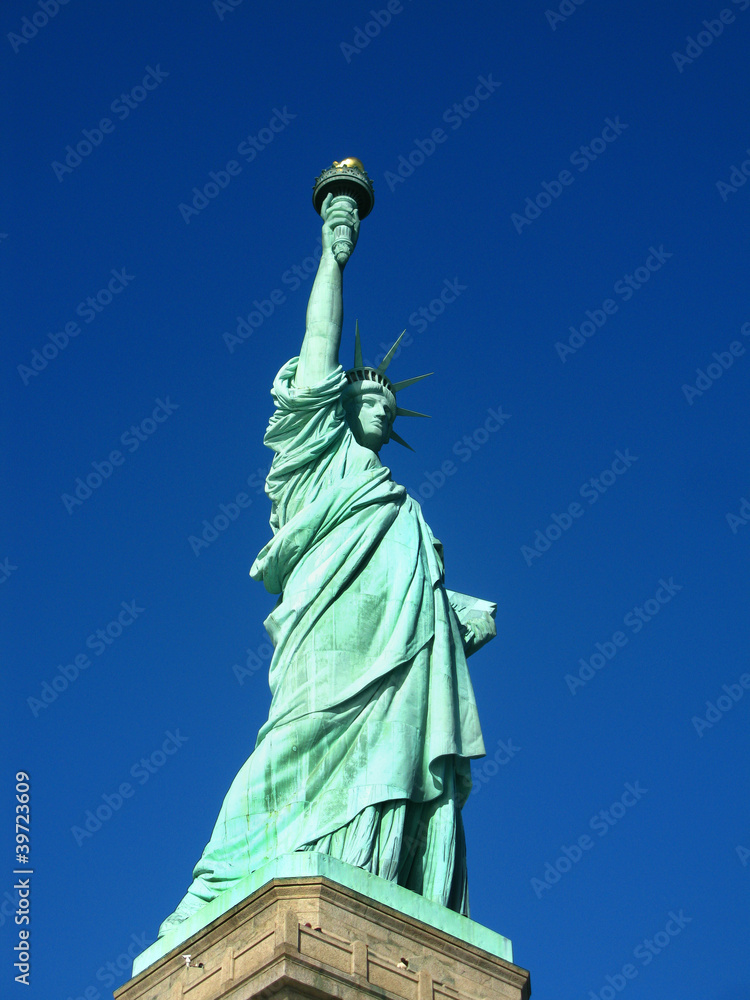 Fototapeta premium New York: The Statue of Liberty, an American symbol. USA