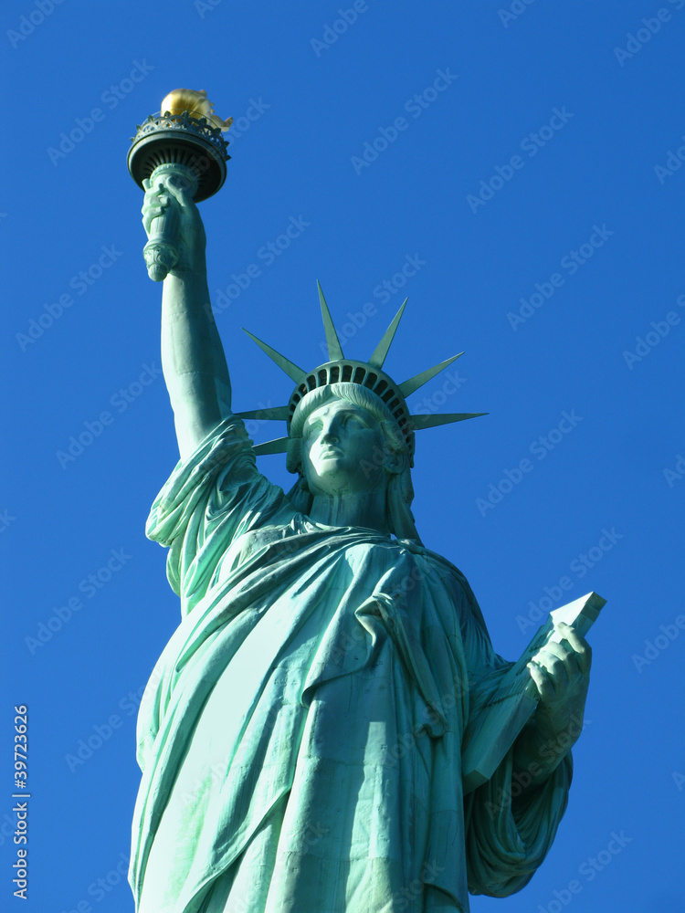 Fototapeta premium New York: The Statue of Liberty, an American symbol. USA