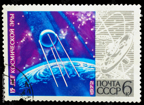 USSR - CIRCA 1972: A stamp printed in USSR , spacecraft, space s photo