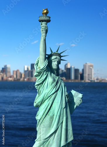 New York: The Statue of Liberty, an American symbol. USA