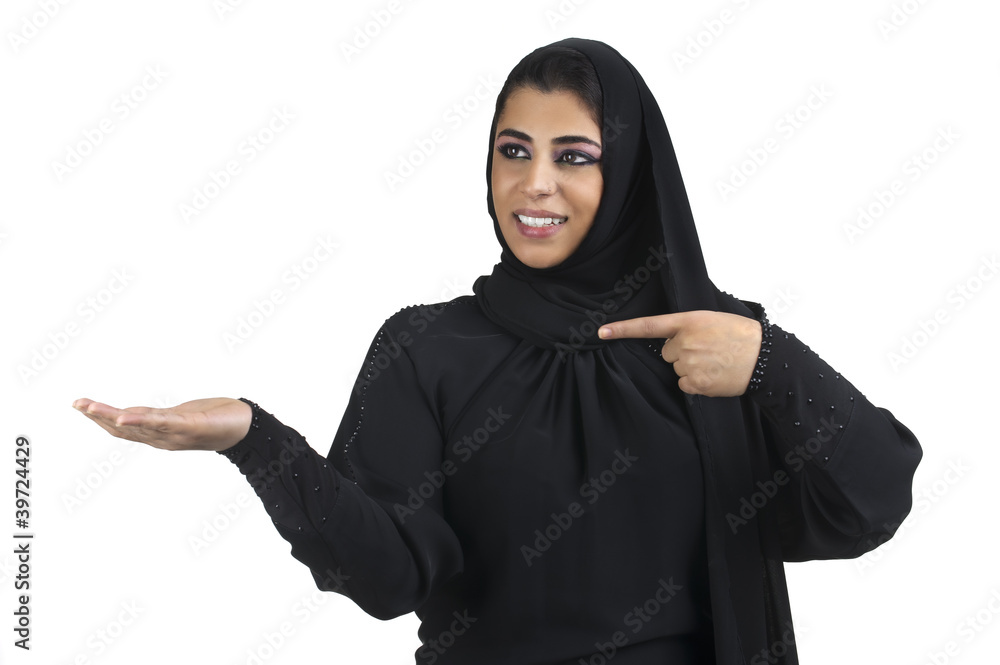 islamic excuctive with hijab in a business presentation islamic excuctive with hijab in a business presentation