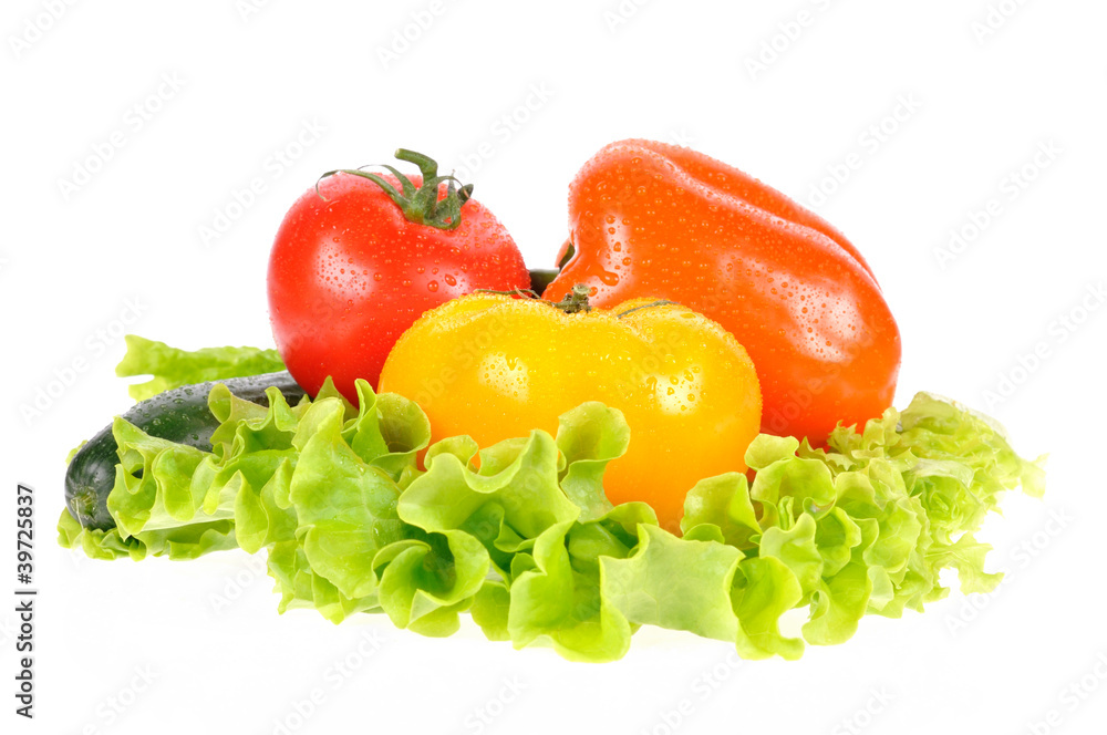 Fresh vegetable isolated on white background Fresh vegetable isolated on white background