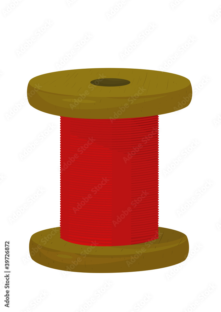 Spool with threads