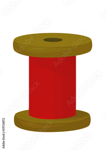 Spool with threads